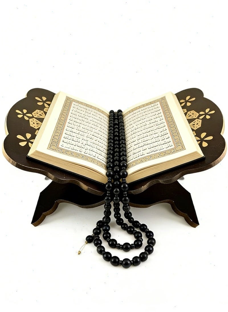 Quran Holder Stand - Premium Ramadan Display Holder, Wooden Book Stand For Reading & Worship Space Organization - Image 2